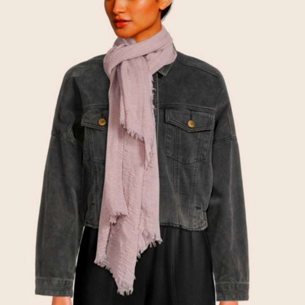 NWT Ampere BLUSH MAUVE Soft Crinkle Scarf in Package Sealed